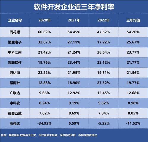軟件開發(fā)行業(yè)中誰是最盈利的企業(yè)？